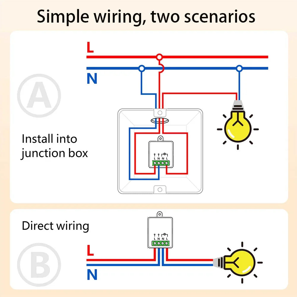 Smart Wireless Light Switch 433Mhz Wall Panel transmitter touch remote control Switch 110V 220V 10A Mini Relay Receiver for Lamp