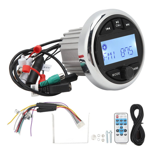 DU 12V Waterproof Bluetooth MP3 Player Anti Interference Digital Stereo FM AM Audio Radio for Marine Boat Yacht Motorcycle RV