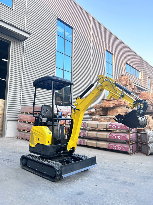 1.8-ton small backhoe excavator rotating operation agricultural excavator with cab hot selling farm garden