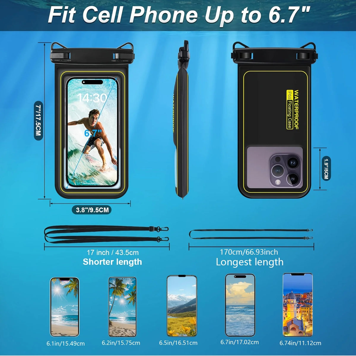 AquaShield Max – Heavy-Duty Waterproof Phone Case with Tether