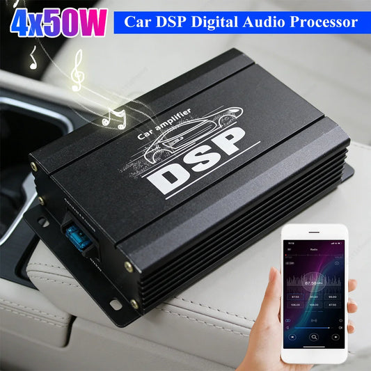 Car DSP Digital Audio Processor 4-Channel Audio Digital Sound Processor Car DSP Amplifier for Car Audio Enhancement