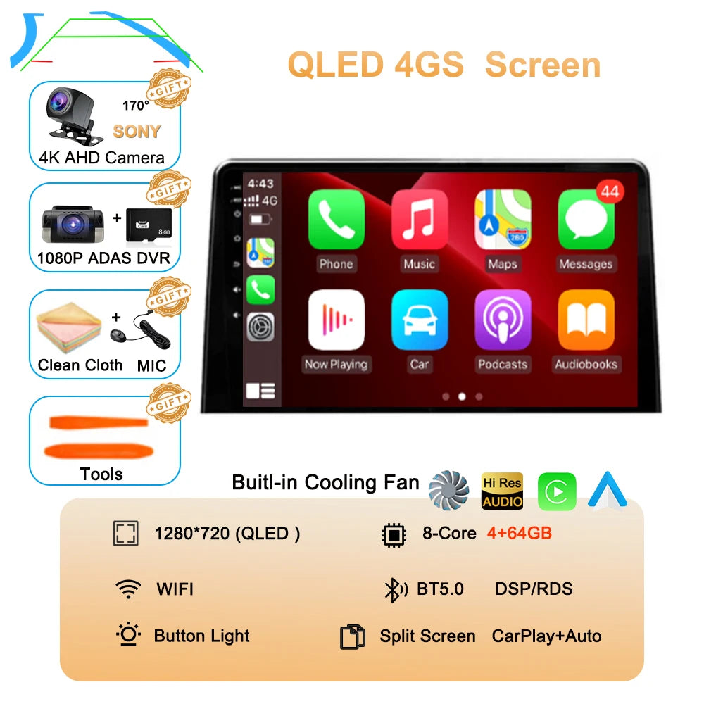 Carplay Car Radio For Citroen Berlingo 2019 Peugeot Partner Rifter 2020 Android 16 For Opel Combo Multimedia Player Stereo Audio