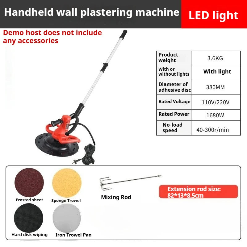 Electric Cement Mortar Trowel Machine Handheld Floor Leveling Wall Polishing Machine Concrete Grinding Construction Tools