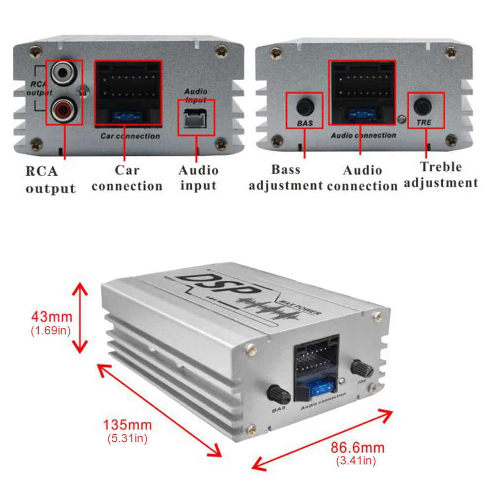 Car DSP Digital Audio Processor Support APP Control Audio Digital Sound Processor Car Audio Digital Signal Processor