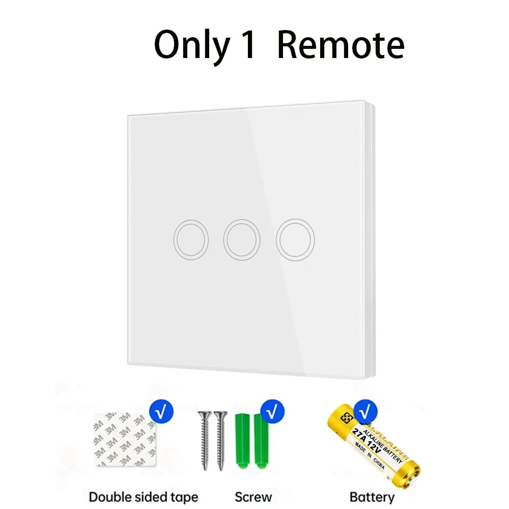 Smart Wireless Light Switch 433Mhz Wall Panel transmitter touch remote control Switch 110V 220V 10A Mini Relay Receiver for Lamp