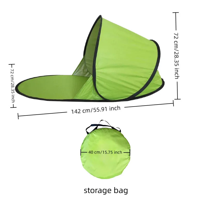 Summer Folding Tents Single Beach Outdoor Camping Instant Pop-up Automatic Sun Shelter UV Protection Sunscreen Mini Beach Tent