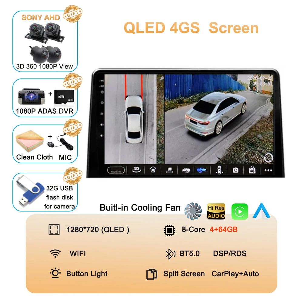 Carplay Car Radio For Citroen Berlingo 2019 Peugeot Partner Rifter 2020 Android 16 For Opel Combo Multimedia Player Stereo Audio