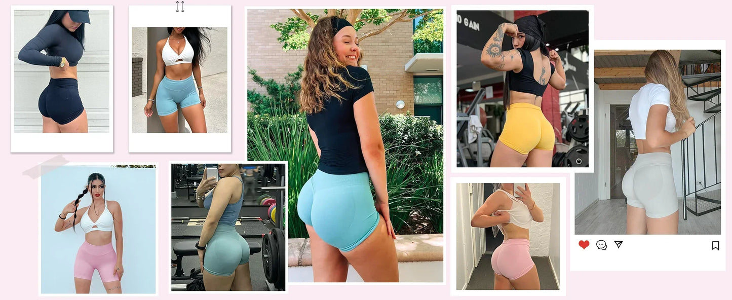 Impact Scrunch Shorts New Color Women's Seamless Workout Butt Lift Hot Yoga Pants Booty Sport Wear Gym Exercise Fitness Clothing