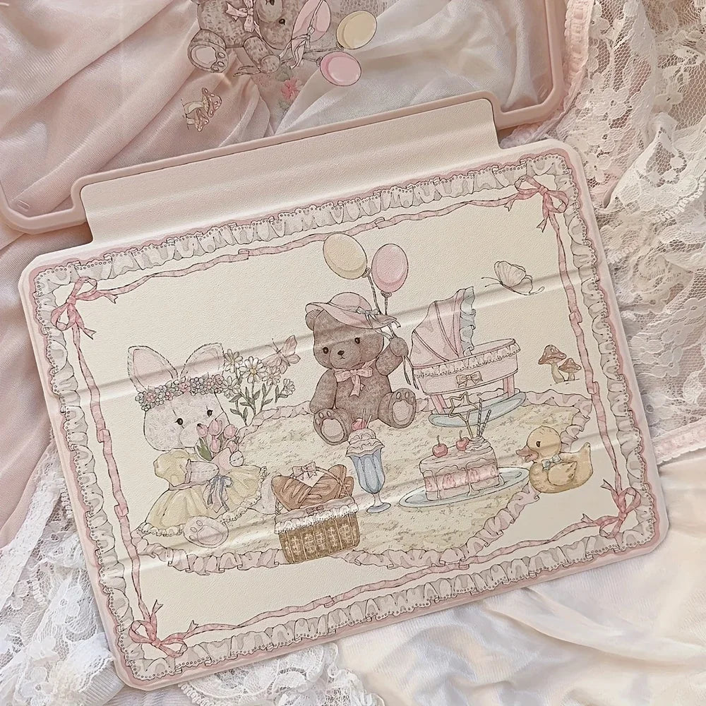 Cute Cartoon Protective Cases for IPad 10th 10.2/9.7/10.5/11 Inch Pro 12.9 Inch 2021 Mini 6 Air 5/4 Case with Pencil Slot Holder