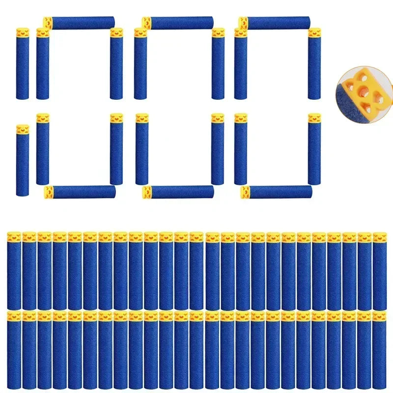 Refill Ffle Darts for Nerf Elite Guns Series Compatible EV Bullets 7.2x1.2cm Toy Gun Accessories for Party Team Game