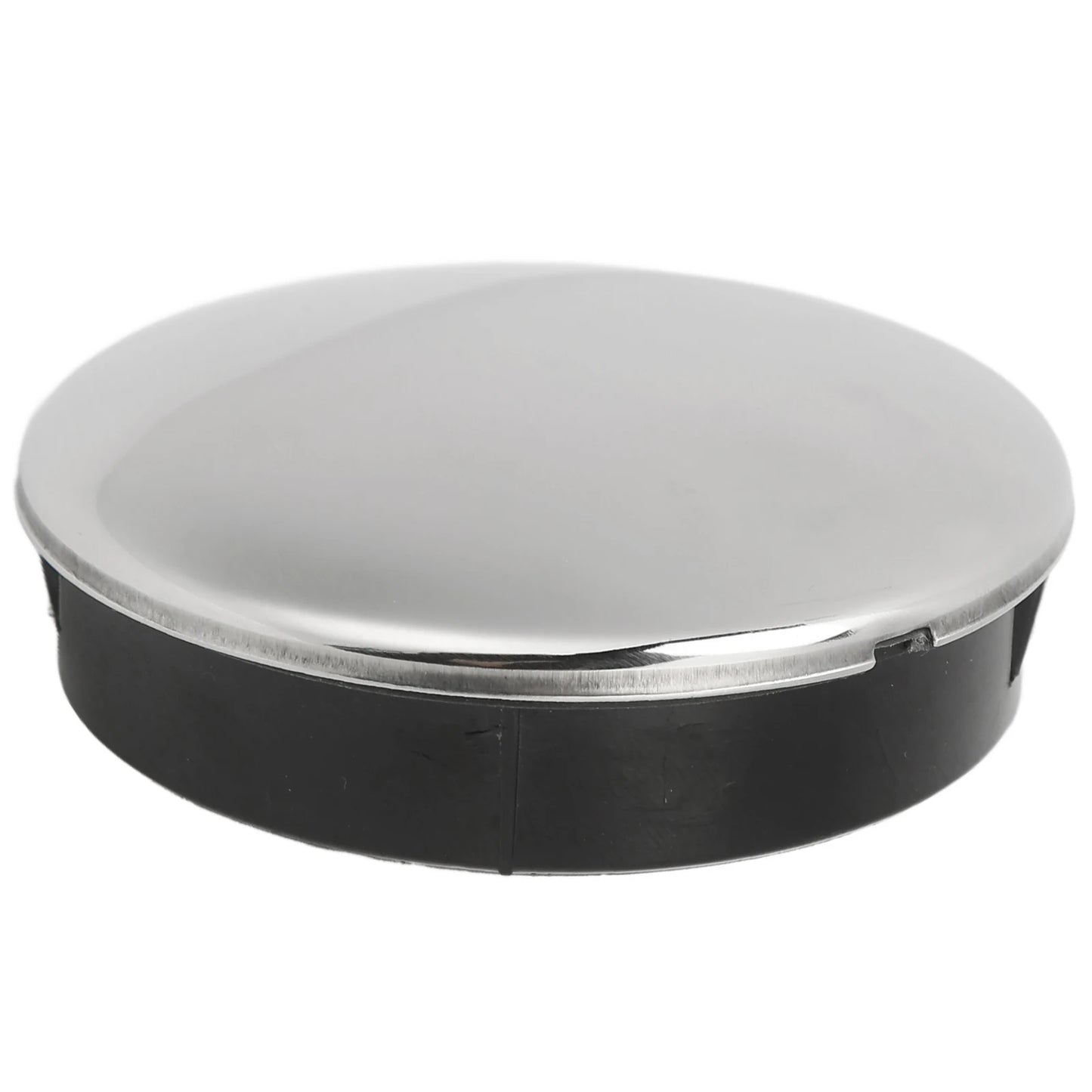 Boat Steering Wheel Center Cap 2.5in/6.35cm 316 Stainless Steel ABS Snap in for Yachts