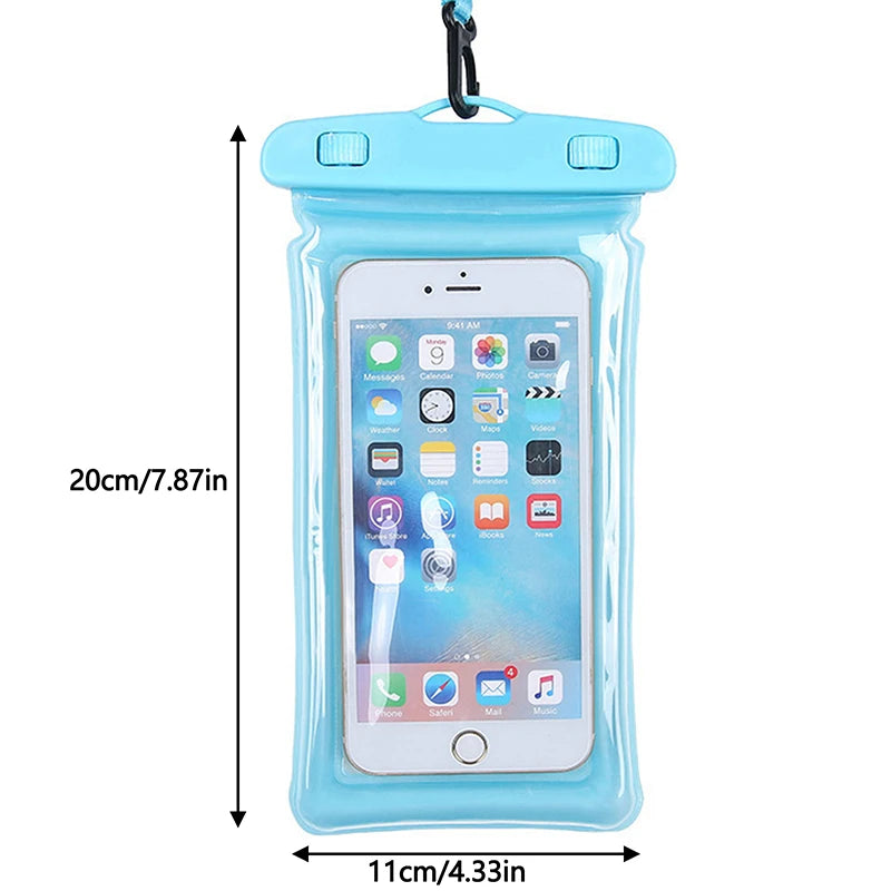 AquaGlide Clear – Transparent Waterproof Touchscreen Phone Case