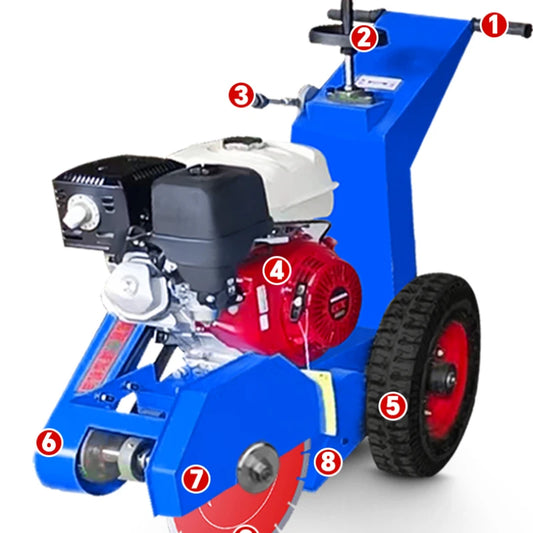 Concrete Pavement Crack-Cleaning Machine Cement Road Blowing Seam Cutting Dust Removal Hand Push Road Seam Removal Ash