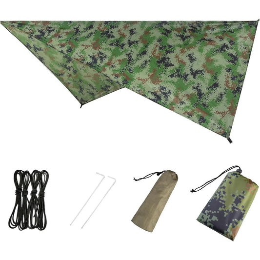 Camping square canopy, shelter tent, sunshade umbrella fabric, picnic mat, suitable for outdoor hiking and beach camping