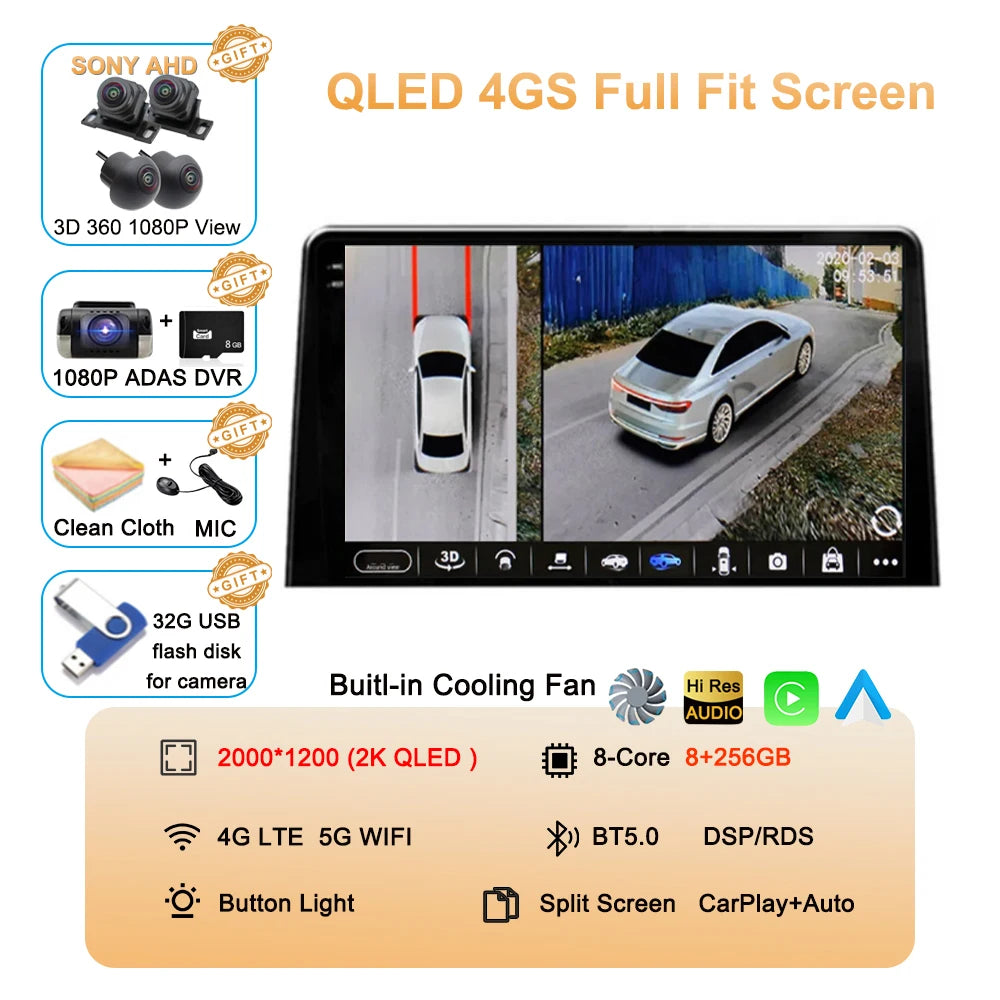 Carplay Car Radio For Citroen Berlingo 2019 Peugeot Partner Rifter 2020 Android 16 For Opel Combo Multimedia Player Stereo Audio