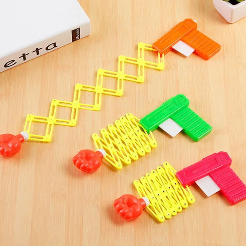 Retractable Fist Shooter Trick Toy Gun Funny Child Prank Toys Kids Plastic Festival Gift for Fun Classic Elastic Telescopic Fist