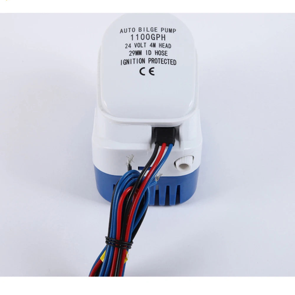 12V Bilge Pump 1100GPH Automatic Boat Marine Water Pump Submersible Yacht Boat Motor Seaplane Houseboat Pump