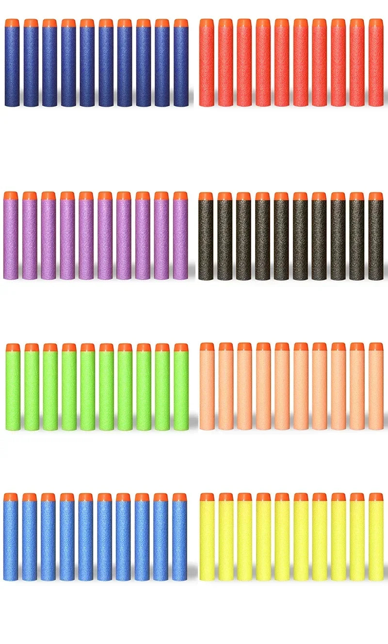 7.2cm 100pcs for Nerf Soft Bullets Darts Round Head Refill Sponge Darts Kids Children Toy Gun Bullets for NERF N-Strike Blasters