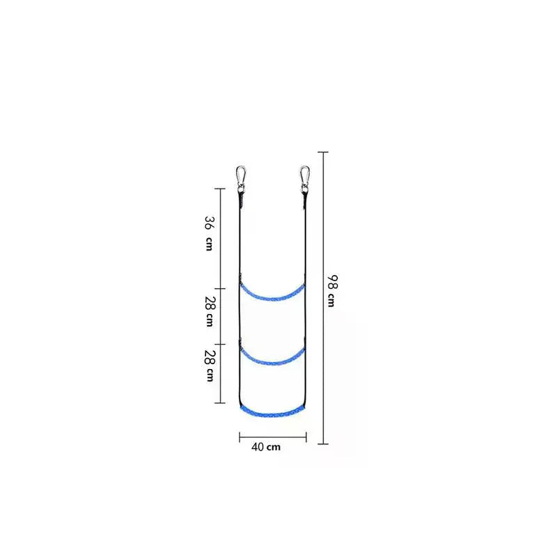 Launching Ladder Nylon Boat Rope Ladder Folding Auxiliary Marine Rope 3 Step Portable Rope Boarding Ladder For Inflatable Boat