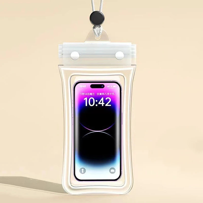 AquaGlide Clear – Transparent Waterproof Touchscreen Phone Case