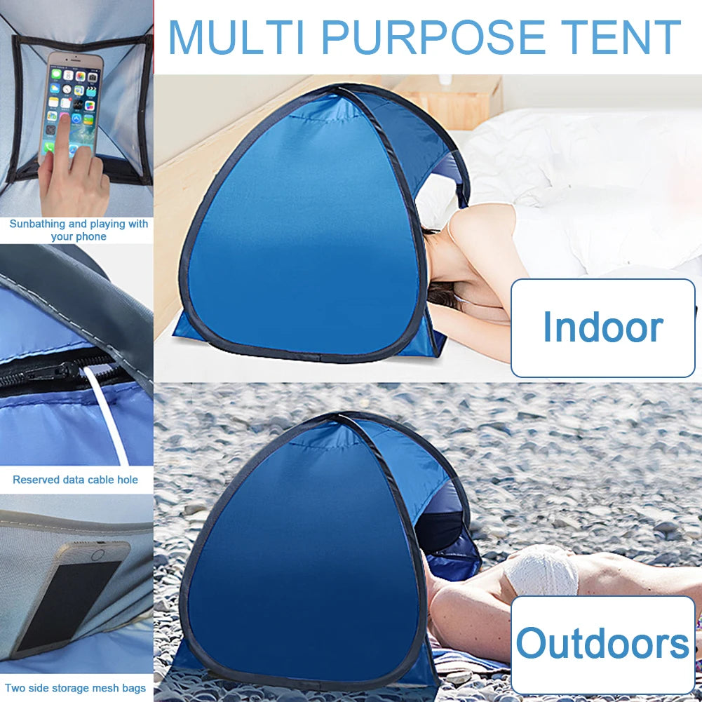 Head Tent Mini Portable Sun Shelter Pop-Ups Beach Tent Summer Beach Mini Sunbathing Head Tent Face Tent for Seasides Beach