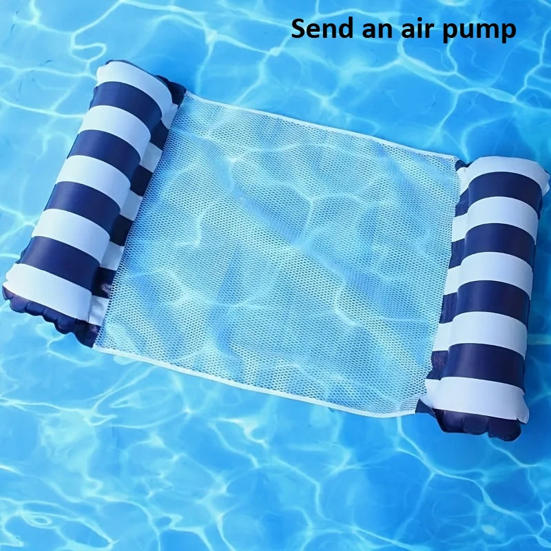 1/2pcs Striped Pool Floats,Inflatable Swimming Floats for Pool Party&Beach,Foldable Lounge Floats,Summer Water Fun PVC Floaties
