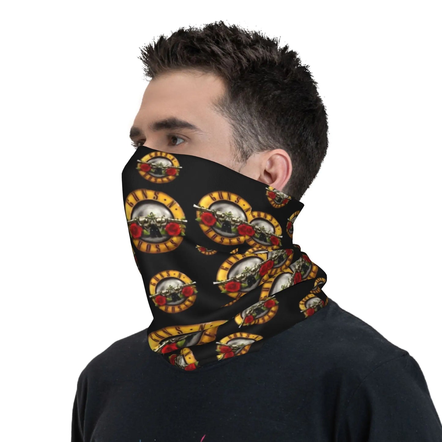 Guns N Roses Bandana Neck Cover Printed Mask Scarf Multi-use Headband Outdoor Sports Unisex Adult Windproof