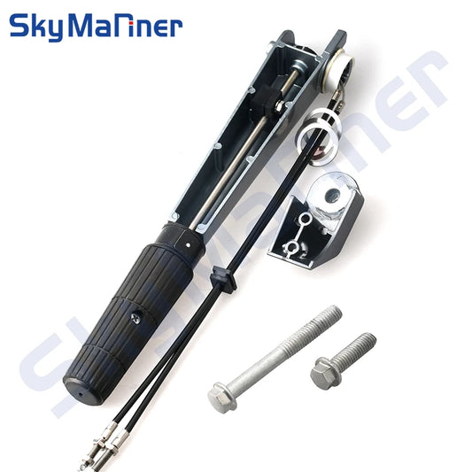 Boat Outboard Steering Arm 2 Stroke 25 to 30HP Nonslip Handle Metal Waterproof Boat Outboard Steering Tiller 69P-W0084-00-4D