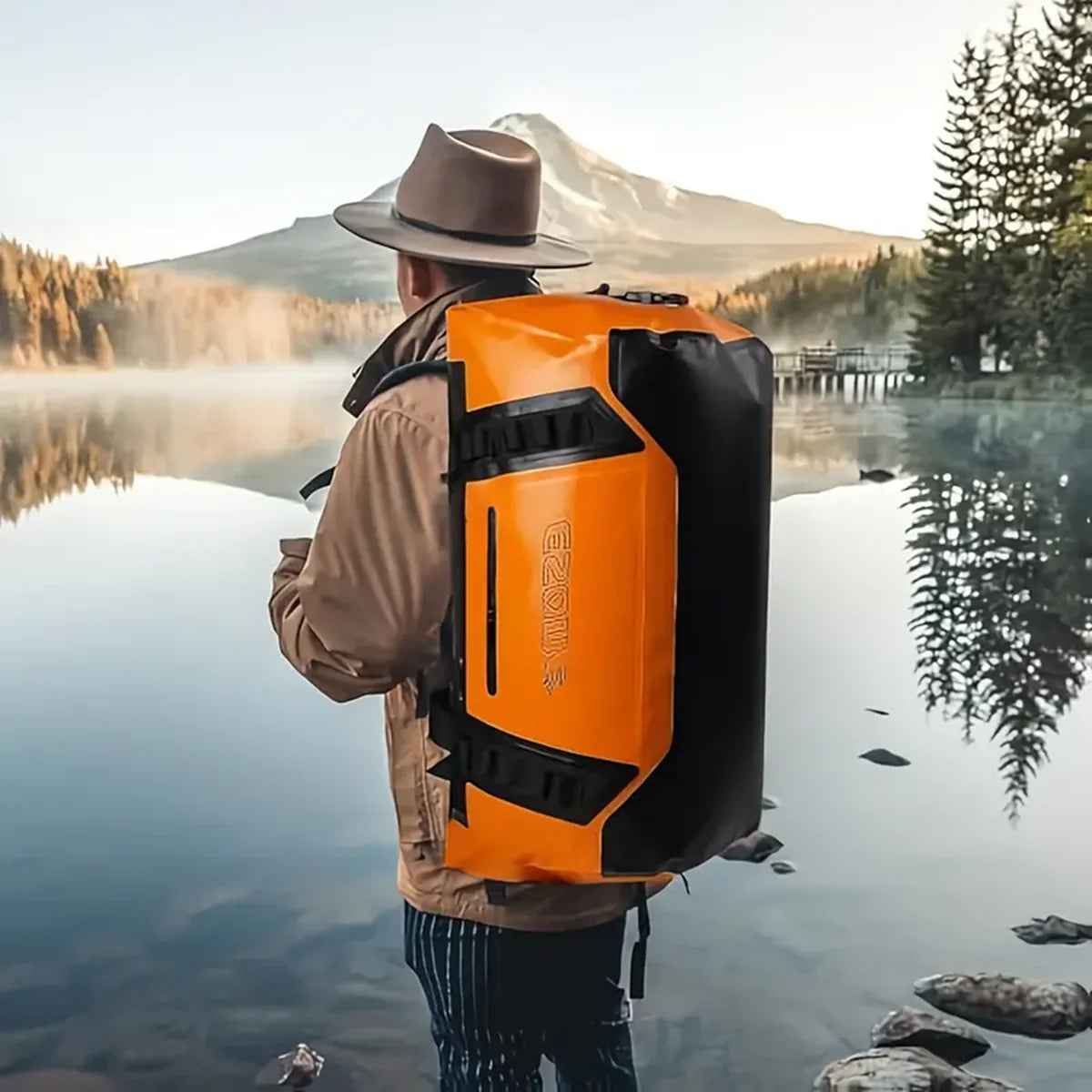 Waterproof Backpack for Women Men 50L Waterproof travel Bag Motorcycle Tail Dry Bags for Camping Boating Kayaking Fishing