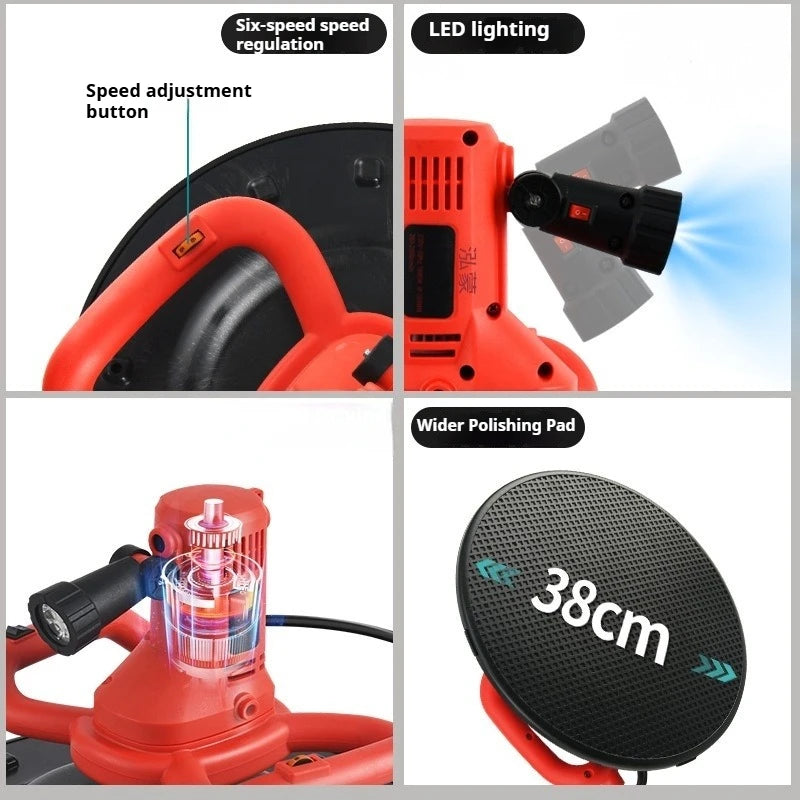 Electric Cement Mortar Trowel Machine Handheld Floor Leveling Wall Polishing Machine Concrete Grinding Construction Tools