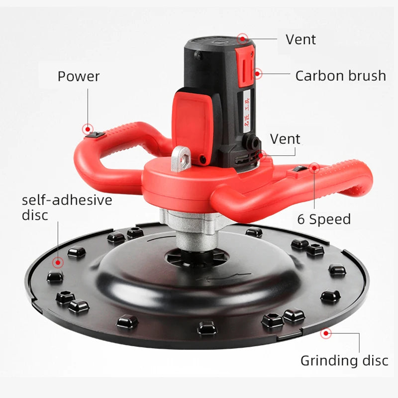 Wall Smoothing Polishing Machine 2880W/4880W 220V 6 Speeds Electric Cement Mortar Trowel Leveling Machine Concrete Mixer