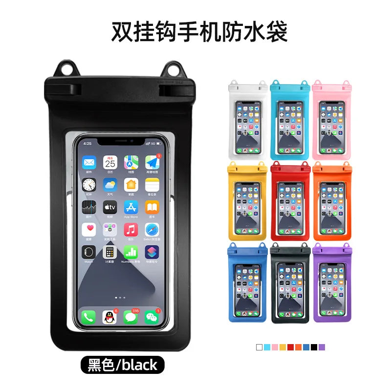Universal Waterproof Mobile Phone Case Diving Surfing PVC Bags 7.5inch Phone Waterproof Pouch Cover Underwater Swimming Dry Bag