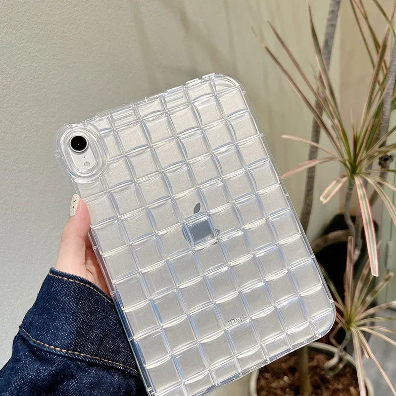 Tablet Case For iPad 2025 A16 Air Pro MINI Cases 3 4 5 6 7 8 9 10th 11th Generation 10.2 10.9 11 inch Ice Cube Clear Soft Cover