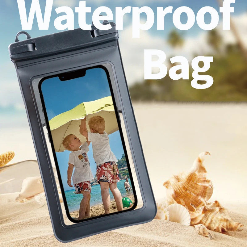 Universal Waterproof Mobile Phone Case Diving Surfing PVC Bags 7.5inch Phone Waterproof Pouch Cover Underwater Swimming Dry Bag