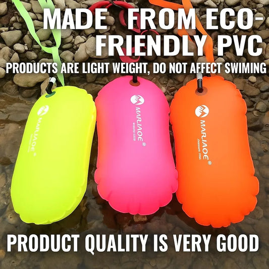 Swimming pool Buoy Tow Floats Inflatable Life Saving Swim Buoy PVC Inflated Air Drying Bag Drift Bag  pool accessory Open Water