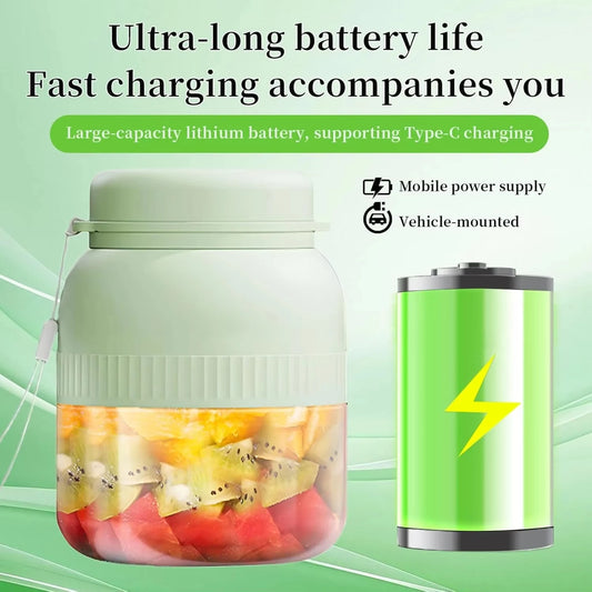 Electric juicer is a compact portable rechargeable blender for smoothies and milkshakes, suitable for offices, gyms, and travel