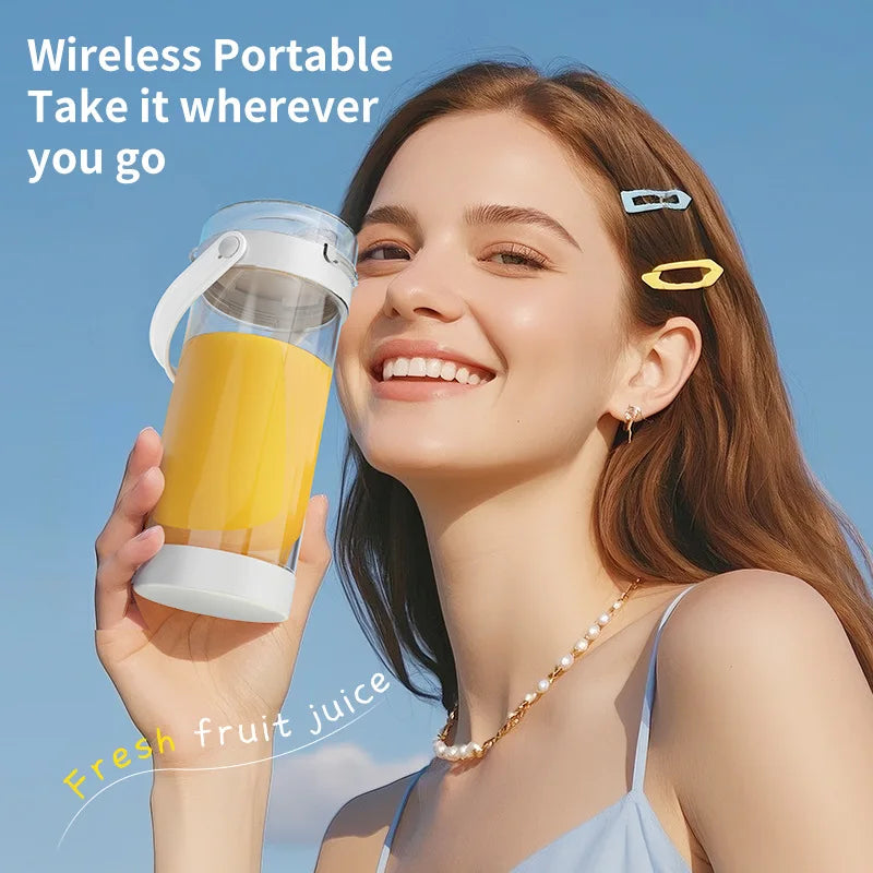 Portable Electric Juicer Small Household Rechargeable With Digital Display Vegetables Fruit Blender Juice Cup For Juicing