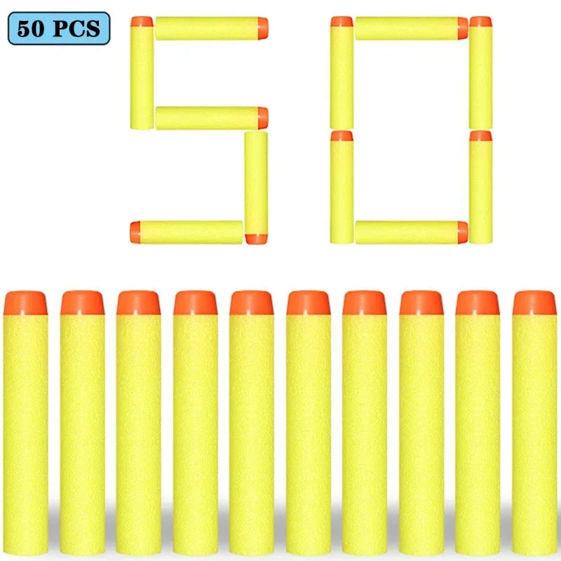 7.2cm 100pcs for Nerf Soft Bullets Darts Round Head Refill Sponge Darts Kids Children Toy Gun Bullets for NERF N-Strike Blasters