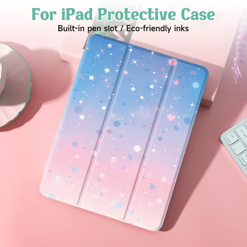 iPad Case For iPad 9th/ 8th/ 7th Generation 10.2 inch Case,For MiNi 4/5/6 Cover,with Pencil Holder,Auto Wake/Sleep Cover