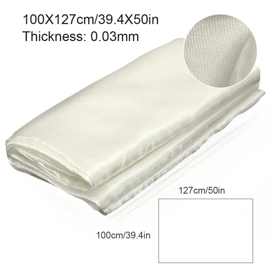 1mx1.27m 0.03mm Ultra Thin Fiber Glass Fabric Fiberglass Cloth Density High Temperature Resistanc  DIY Fabric