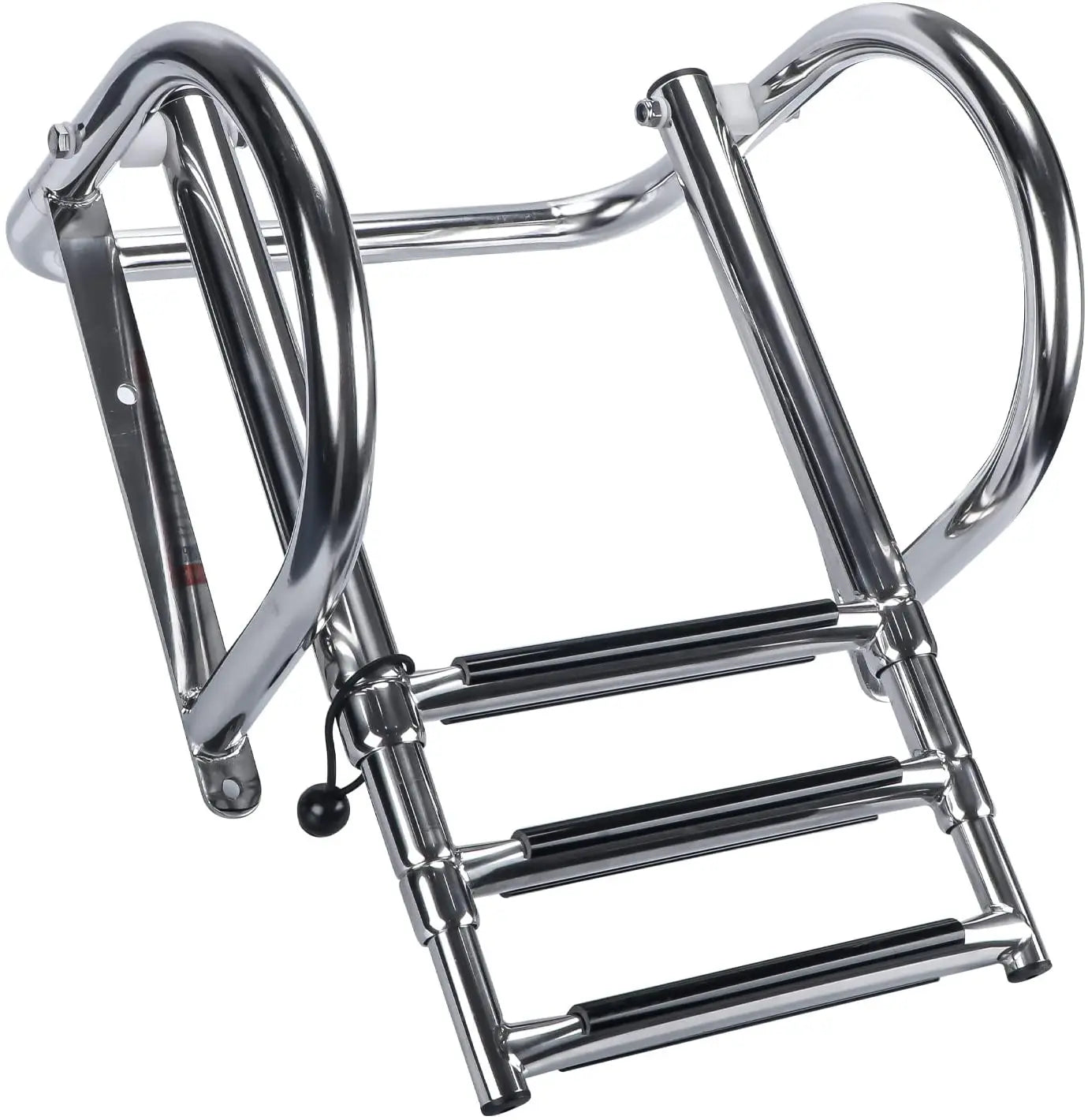 Boat Accessories 3 Step Stainless Steel Boat Boarding Telescoping Ladder Sliding folding swimming Launching ladder