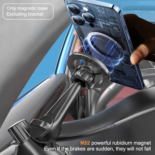 Set of Magsafe Car Cellphone Holder Magnet Base, 17mm Ball Head Stand Mount Accessories