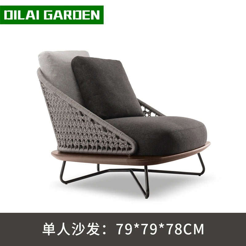 Lounge Terrace Sofa 3 Person Balcony Outdoor Sofa Garden Single Muebles De Jardin De Exterior Outdoor Patio Furniture