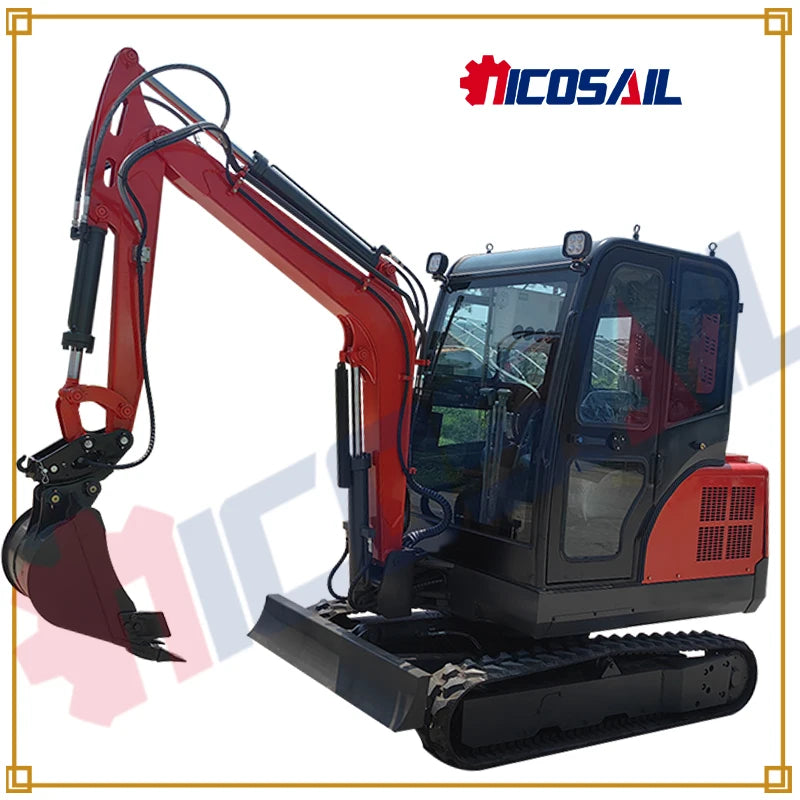 New tracked small excavator 3.5-ton mechanical small excavator with bucket used for construction