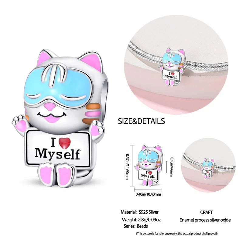 New 925 sterling silver bow star love pink series charm beads suitable for 3mm original bracelet DIY fashion jewelry gift