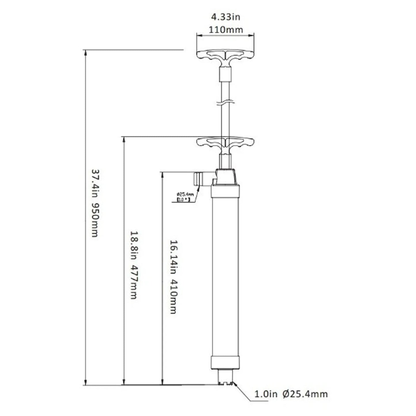 1Pc Boat Manual Bilge Pump with Hose Portable Hand Water Pump for Yachts Fishing Boats Kayaks Speedboats