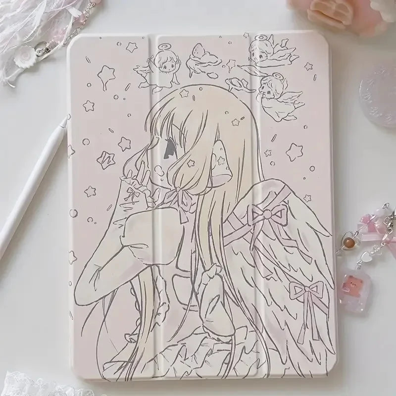 Cute Cartoon Protective Cases for IPad 10th 10.2/9.7/10.5/11 Inch Pro 12.9 Inch 2021 Mini 6 Air 5/4 Case with Pencil Slot Holder