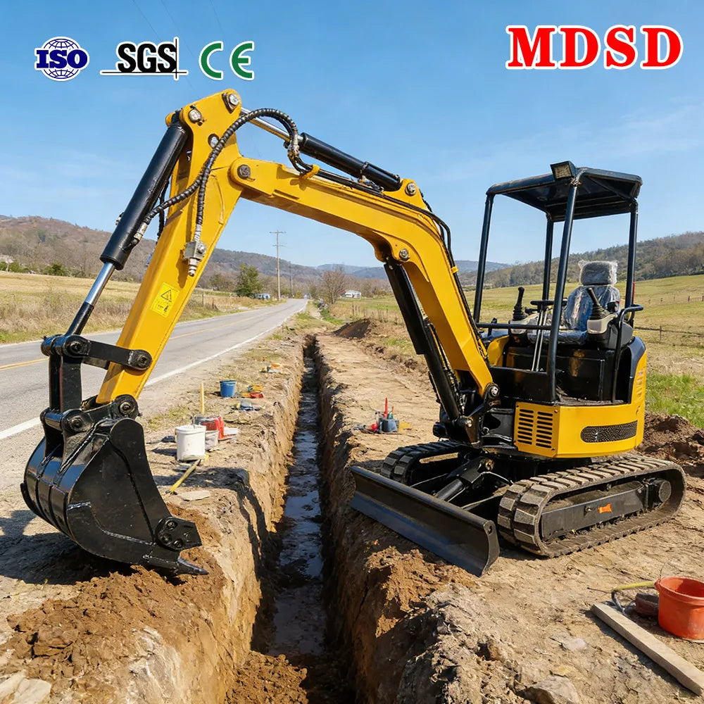 Mini Excavator Full Attachments 3 Ton Small Digger Euro5 Engine Free Shipping Crawler Digger Safe Reliable For EU US Market