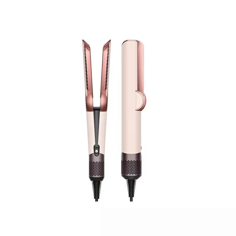 2-in-1 Hair Dryer and Flat Iron Dual Heat Negative Ion Hair Styler for Quick Drying and Straightening Travel Friendly Home Use