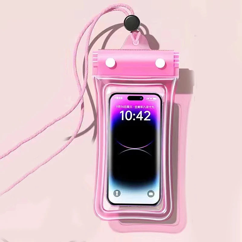 AquaGlide Clear – Transparent Waterproof Touchscreen Phone Case